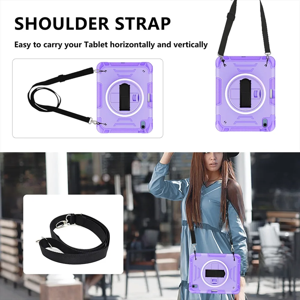 Heavy Duty Shockproof Protective Tablet Cover with Hand and Shoulder Strap