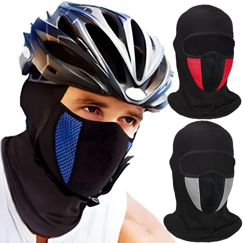 

Breathable Full Face Mask Hat Motorcycle Balaclava Helmet Face Mask Men Women Cycling Sports Dustproof Windproof Scarf Headgear