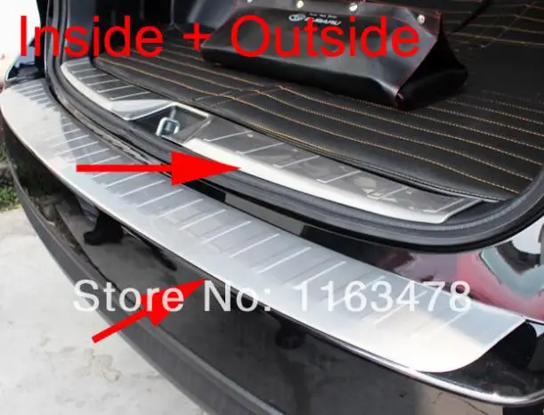 

For Subaru Forester 2013 2014 2015 Stainless Steel Inside And Outside Rear Bumper Sill Protector Trim Car Accessories Stickers