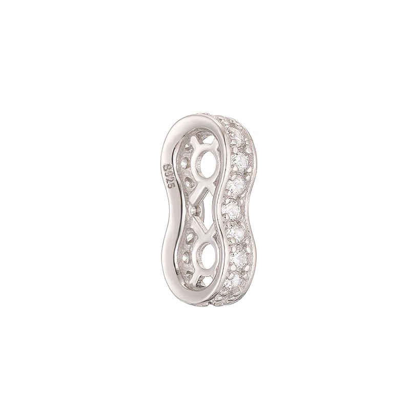 S925 Sterling SIiver 2 3 4 hole spacers separator bar, multi row Bracelet separator DIY jewelry making materials wholesales SZ24 5
