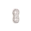 S925 Sterling SIiver 2 3 4 hole spacers separator bar, multi row Bracelet separator DIY jewelry making materials wholesales SZ24 5