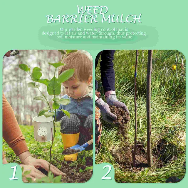 20 Db Gyomlálószövet-Kiegészítők Mezőgazdasági Akadályok Talajtakaró Nem Szőtt Kertészeti Kiegészítő Fa Védőszőnyegek - Image 5