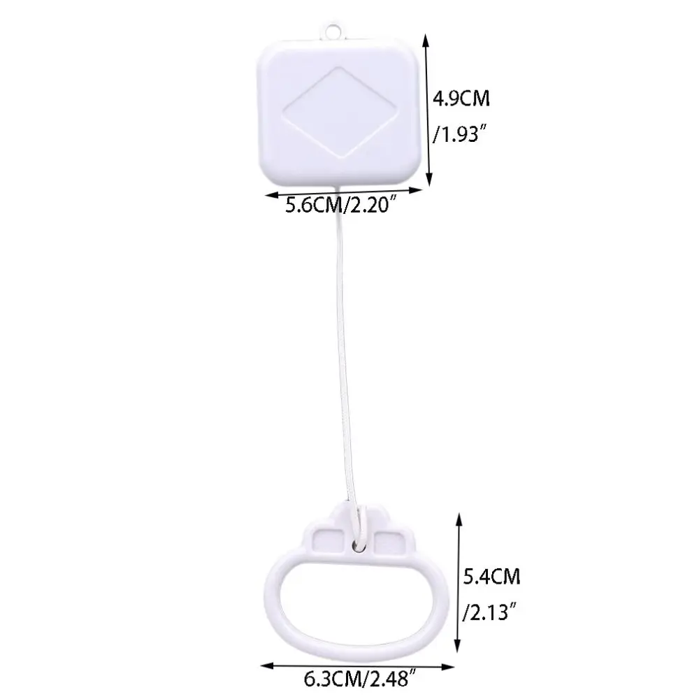 Creative Simple Pull Ring Music Box ABS Mini Eight-tone Ring Rope White DIY Baby Toy Bed Ringtone