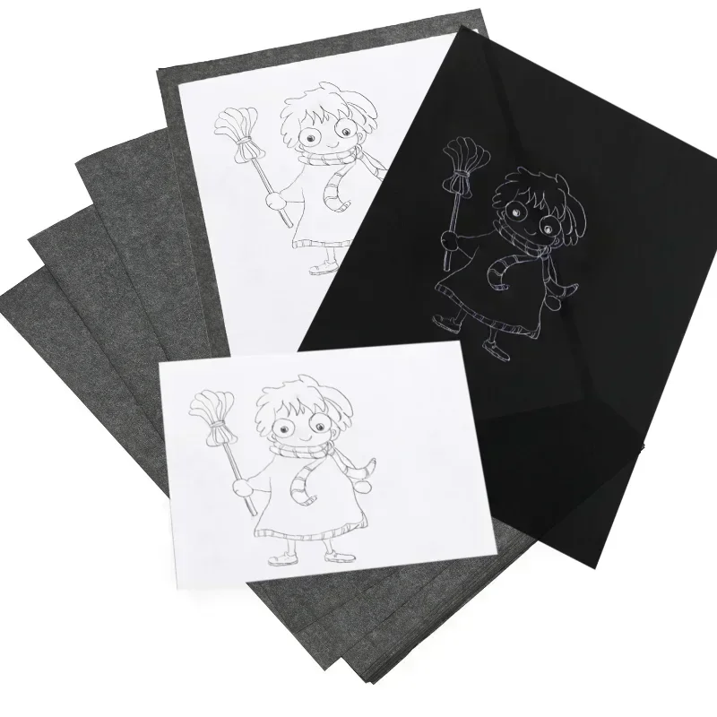 50 Sheet A4 Size Copy Carbon Paper Reusable Tracing Transfer Paper for Office School Home Canvas Wood Glass Metal Ceramic - 2