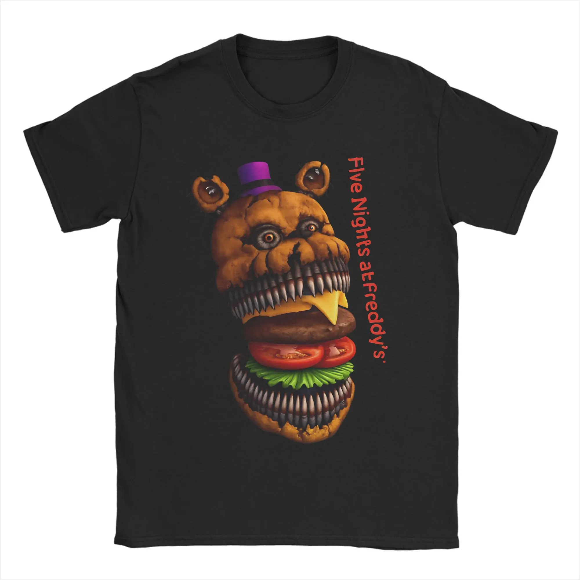 FNAF Meme Pure Cotton Casual Unisex T-Shirt - Round Neck Short Sleeve
