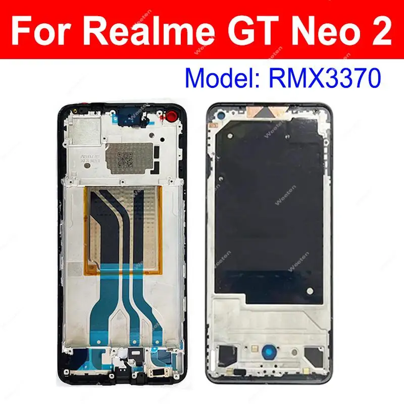 리얼미 GT2 GT NEO 2 2T 3 GT 마스터 5G용 LCD 전면 프레임 하우징 커버, 전면 LCD 스크린 프레임 베젤 부품