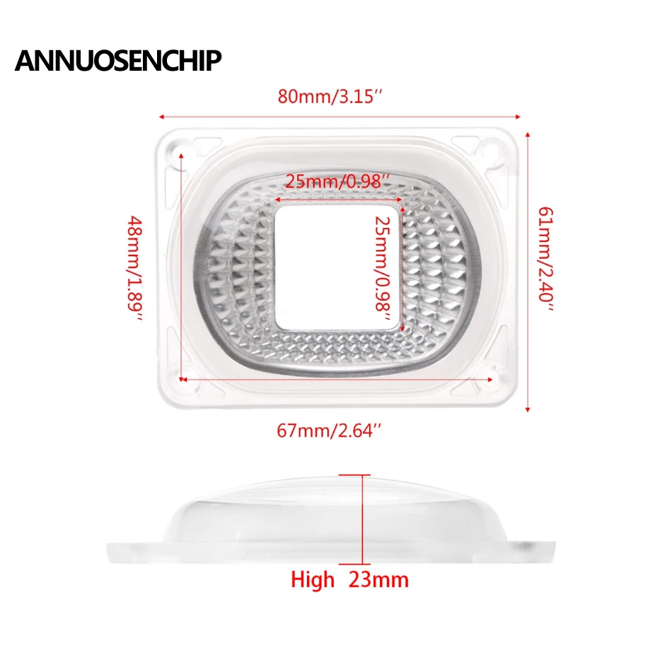120&deg; LED COB Light PC Lens Reflector Lamp shade Kit Waterproof Sealed Silicone Ring for 20W 30W 50W 100W LED Chip Floodlight DIY