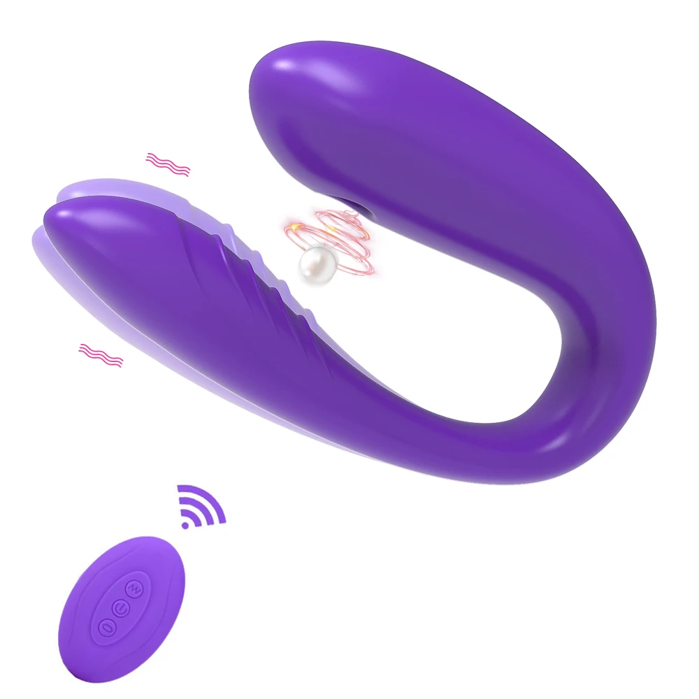 Vibrateur de succion de clitoris, gode portable en forme de U, sexe Oral, double stimulateur du point G, Masturbation féminine, sexe adulte_voghion.com