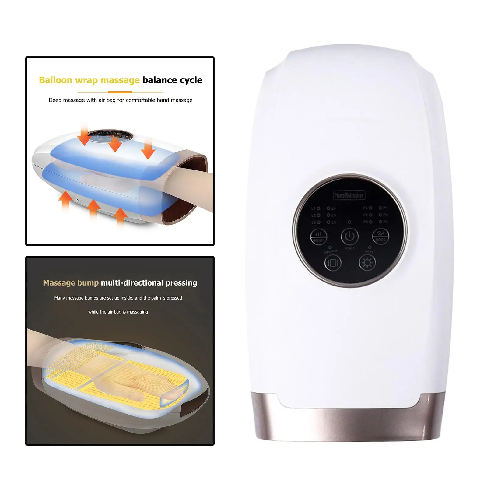 

Cordless Electric Hand Massager Tool Air Compression for Arthritis with Heat