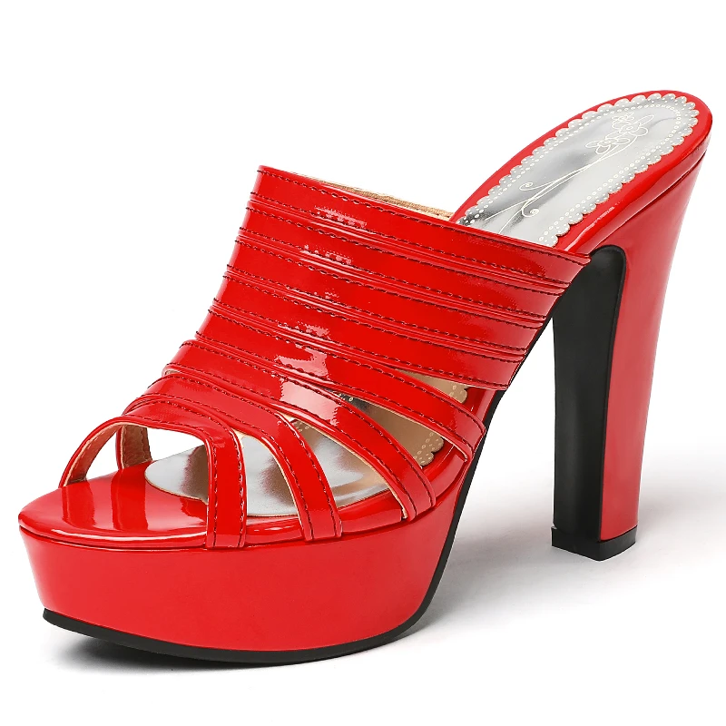 Women's Slippers Summer Shoes High Heels Sandals Luxury Platform Mules Female Party Shoes Large Size 44 50 women sandals women slippers platform slippers