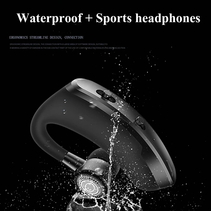 V9 Business Wireless Headphone With HD Mic Calling Noice Cancelling Driver Car Sport Bluetooth Headset 270° Rotation Earphone V8 2