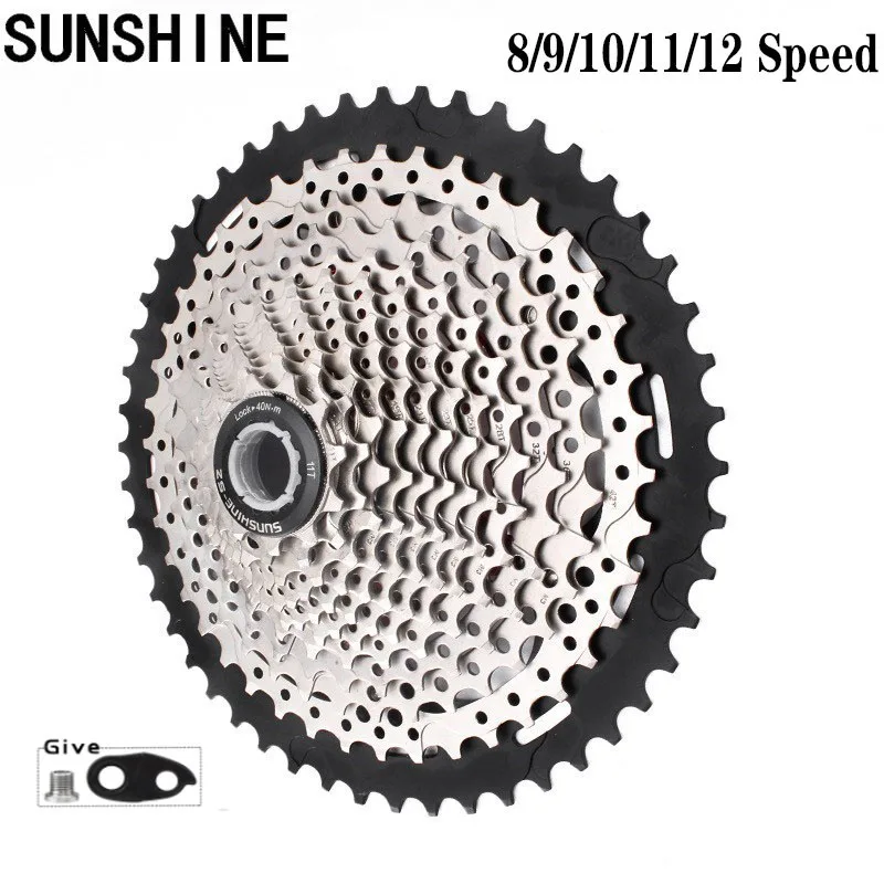 

Sunshine-sz MTB Bike Cassettes 8 9 10 11 12 Speed Velocidade Cassette Bicycle Sprockets 36T 40T 42T 46T 50T 52T For SHIMANO