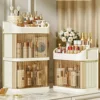 Makeup Storage Box Large Capacity Dressing Table Storage Rack Dust-proof Cosmetic Organizer Cosmetics Containe Drawer Organizer 1