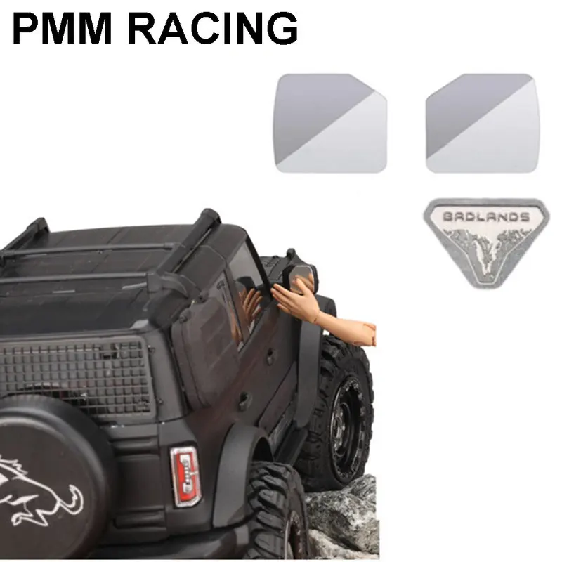 Specchietto Retrovisore In Acciaio Inossidabile 2 Pezzi Riflettente Per Parti Di Aggiornamento 1/18 Rc Crawler Trx4-M Land Rover Defender Bronco