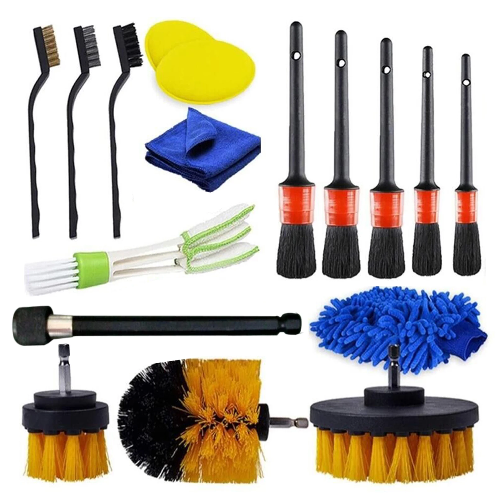 Detailing Brush Set Car Cleaning Brushes Power Scrubber Drill Brush For