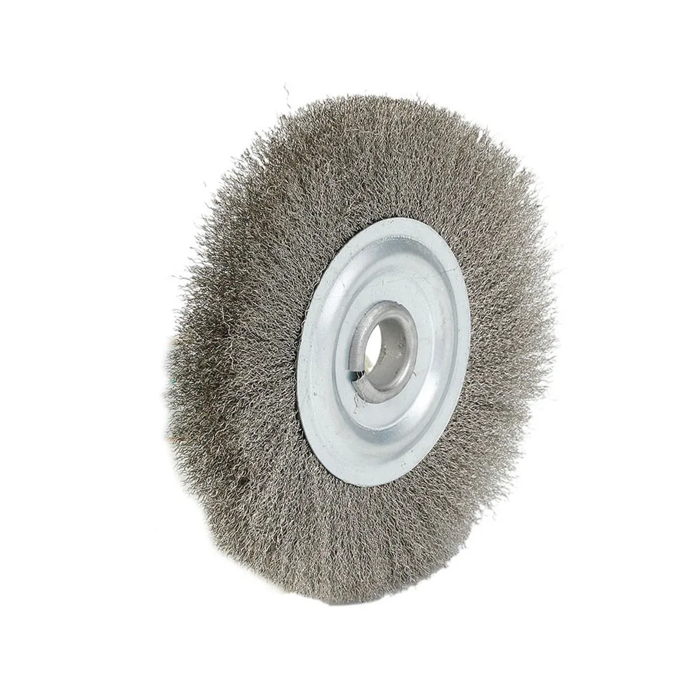 

Crimped Stainless Steel Wire Wheel 5inch Wires Brushes Bench Grinder Abrasive Tool For Metal Deburring 16mm Hole Hand Tools