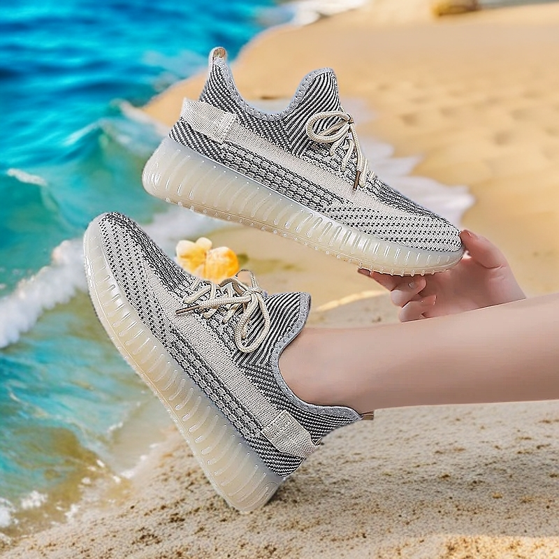 Spring and Autumn New Fly-woven Shoes Jelly Shoes Korean Version Breathable and Comfortable Student Casual Sports Shoes