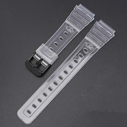 Transparent Waterproof Resin Watch Band with 18mm Rubber Sport Strap - 18mm (Transparent 02)