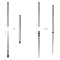 Titanium Folding Portable Camping Chopsticks Picnic Outdoor Titanium Alloy Chopsticks 2