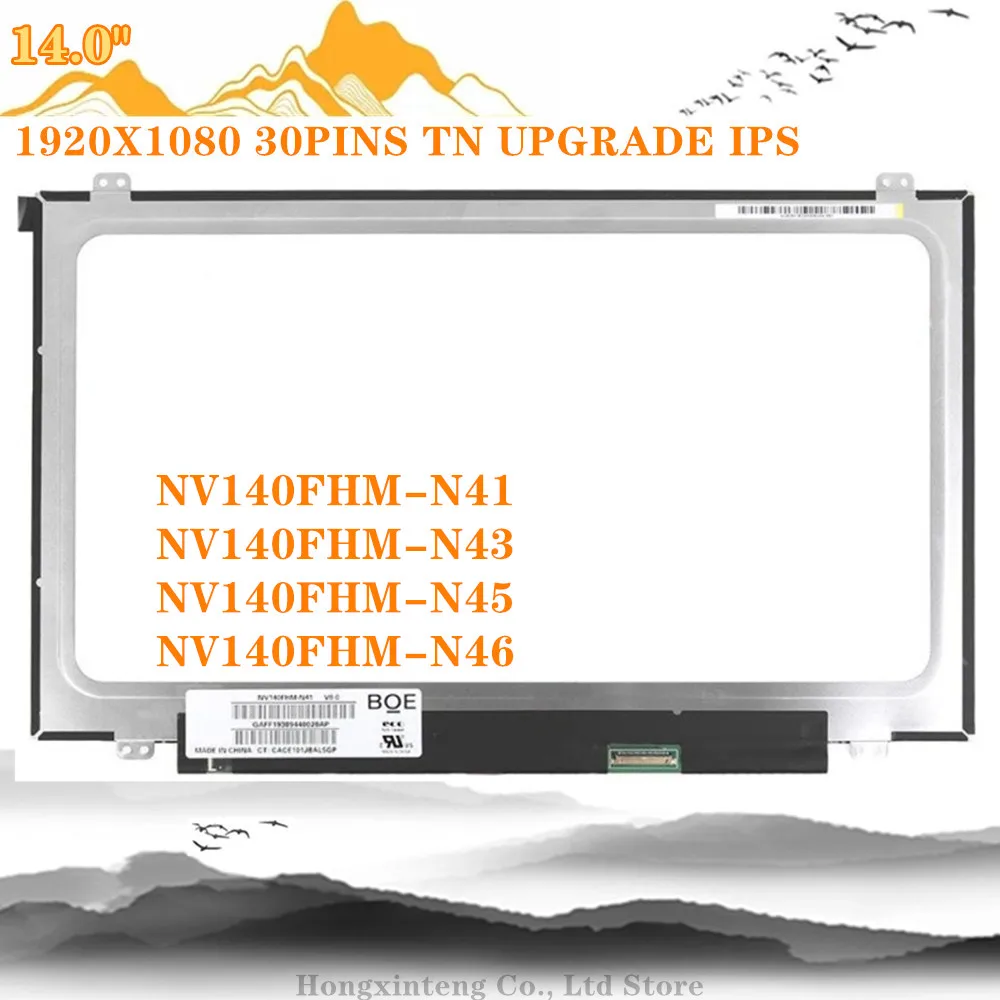 Polegadas 1080p Ips 30pins Laptop Dispaly Tela Nv140fhm-n41 Fit N140hce-eaa B140han01 Ltn140hl05 para Lenovo T460 T460s T460p 14 - Imagem 2