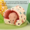 1pc-Hamster Nest Hamster Winter Supplies Cute Pet Bird's Nest with Velvet and Warm Cotton Nest Little Pet Parrot's Nest 2