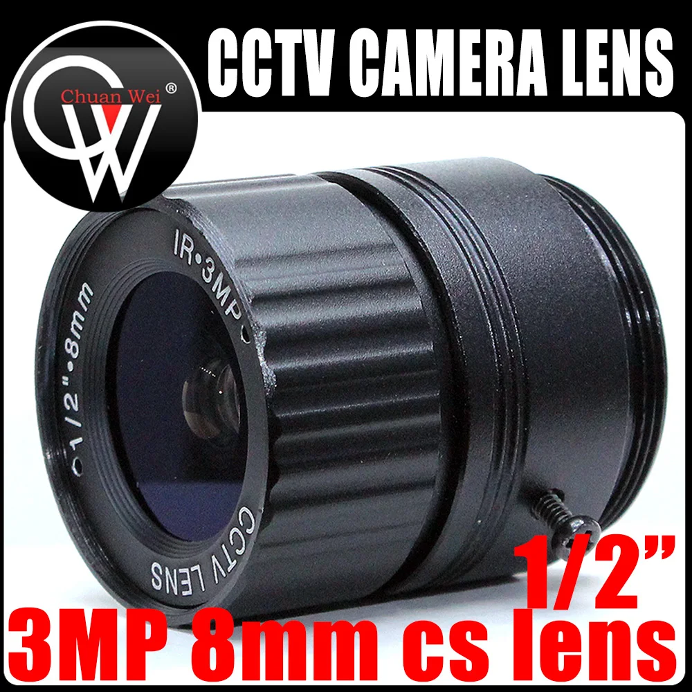 

HD 3.0Megapixel IR CCTV Lens 8mm CS Lens F2.0 Image Format 1/2" 3MP for AHD HD USB CCTV Security Camera