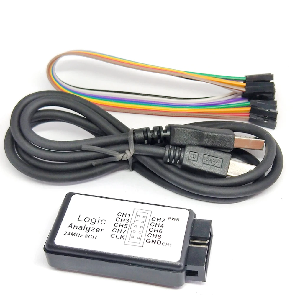 24 MHz 8Kanal-USB-Analysator mit 8Kanälen Saleae Logic Analyzer für MCU ARM-FPGA 