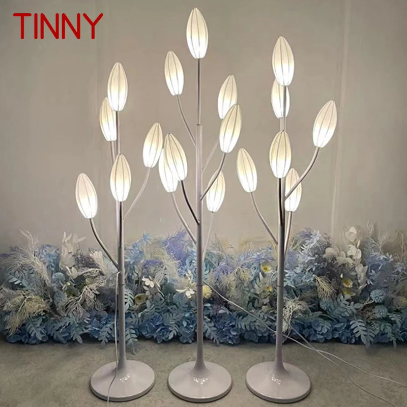 

TINNY Modern White lily Wedding Lights Festive AtmosphereLED Light for Party Stage Road Lead Background Decoration