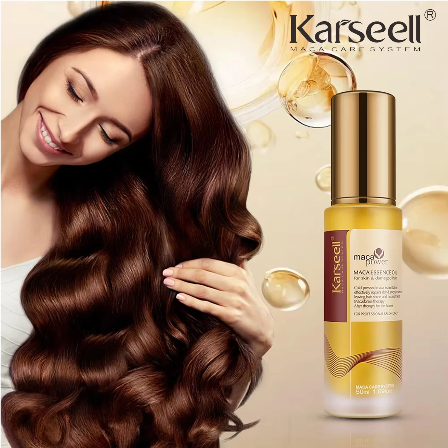 Karseell 50ml Moroccan Argan Oil for Hair Healing Cold Pressed Weightless Argan Oil Hair Serum for Dry Damaged Hair 2