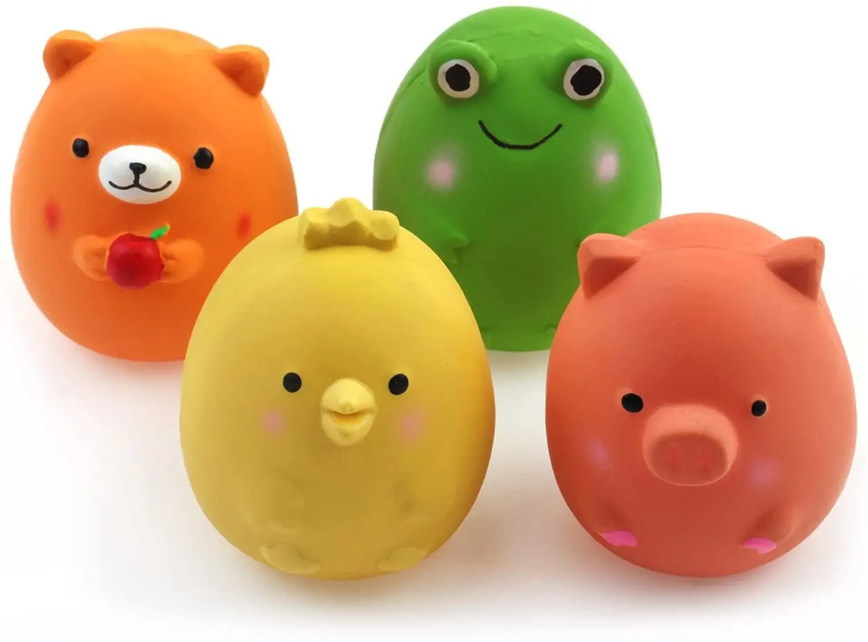 Chiwava 4 шт. 2 ''пищалка латексная игрушка для щенков смешные наборы животных