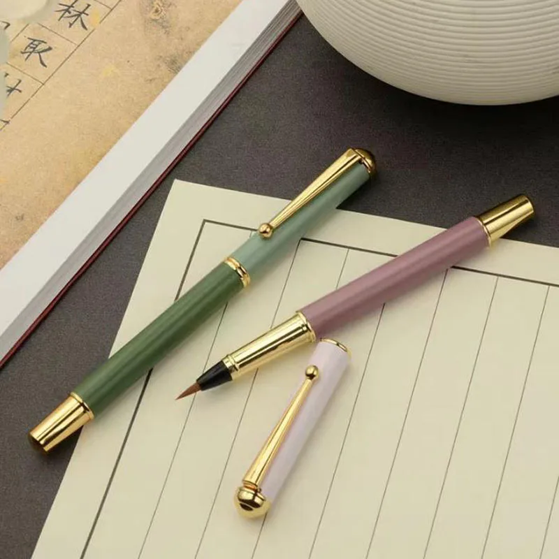 High Quality 996 Metal Frosted Fountain Pen style Brush Calligraphy Pen Signature Business Office School Supplies Writing New
