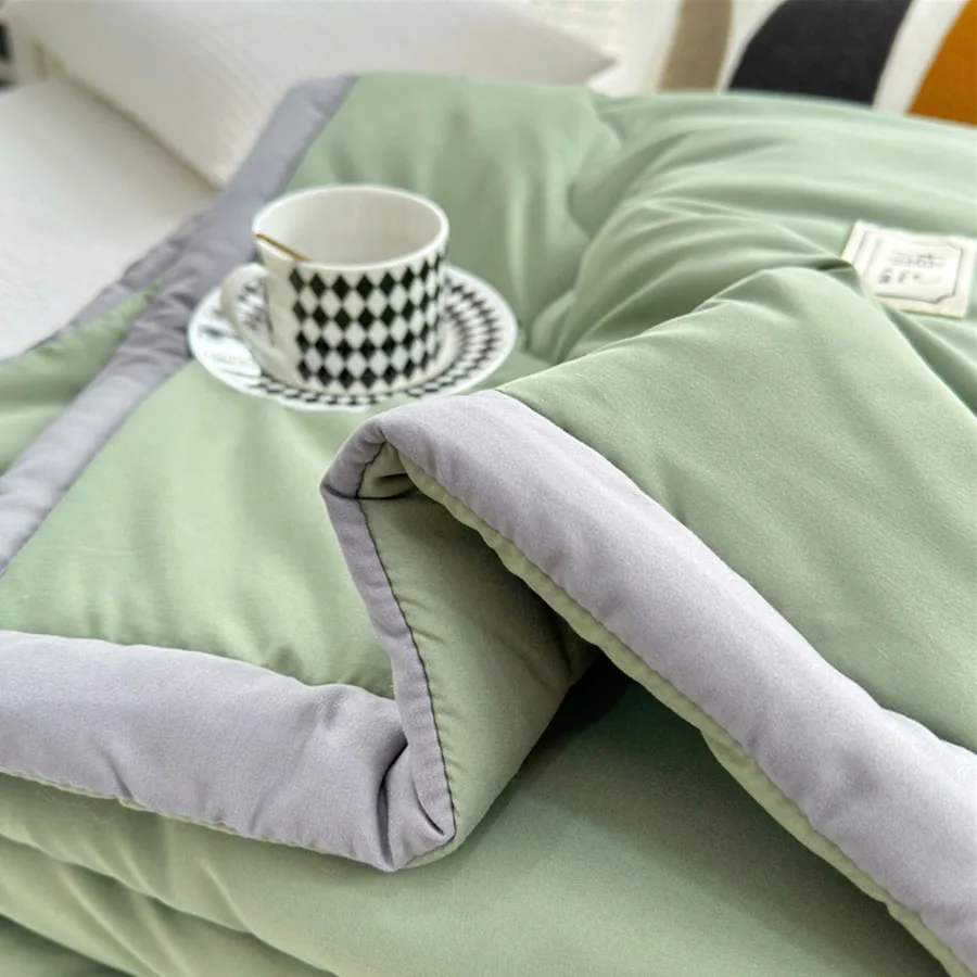 Microfiber summer double-sided cooling blanket washable quilt fluffy breathable single and double light cover blanket