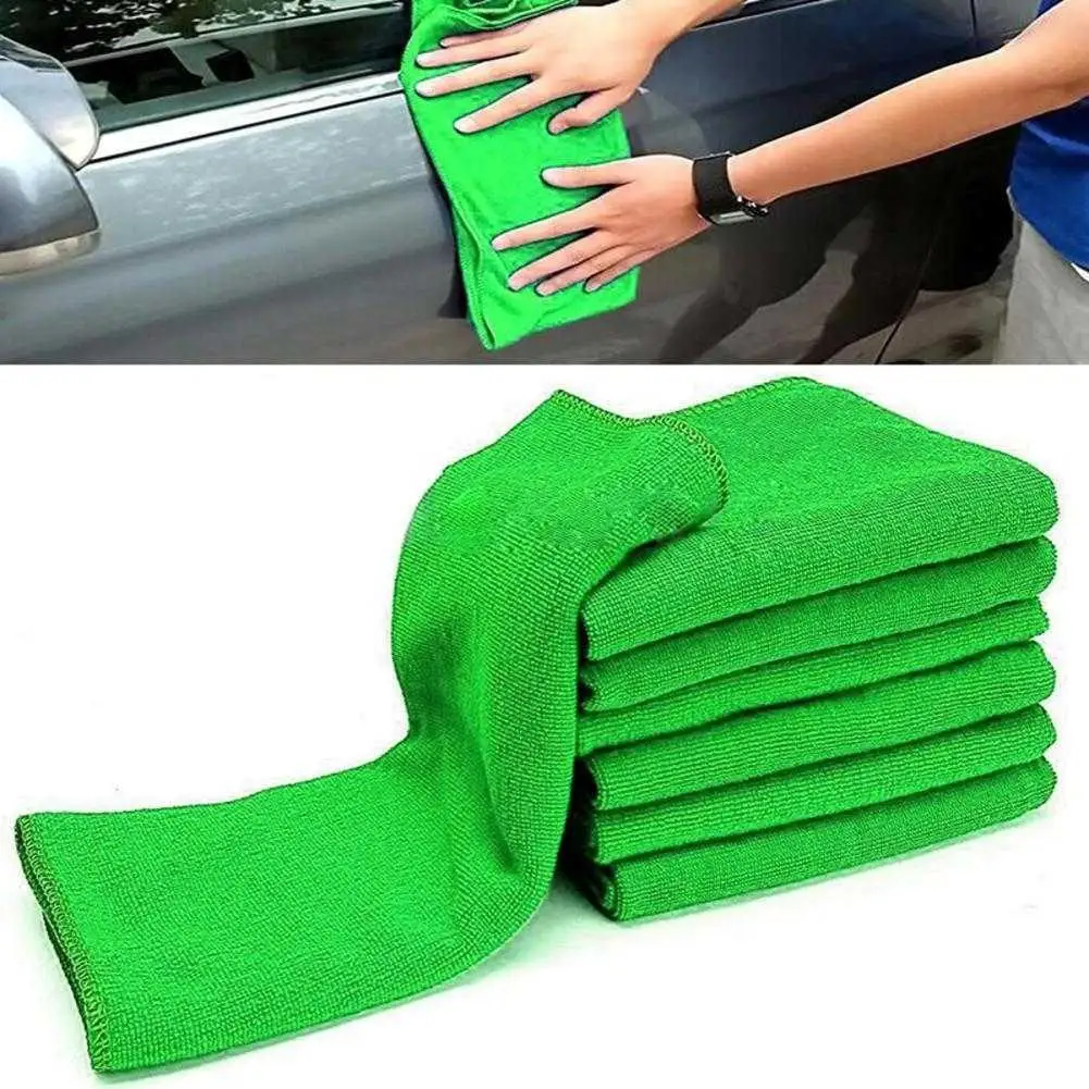 

1pcs Green Microfiber Washing Clean Towels Soft Wipes Car Cleaning Polish Square Towel Water Absorbing 30 * 30cm Cleaning Towel