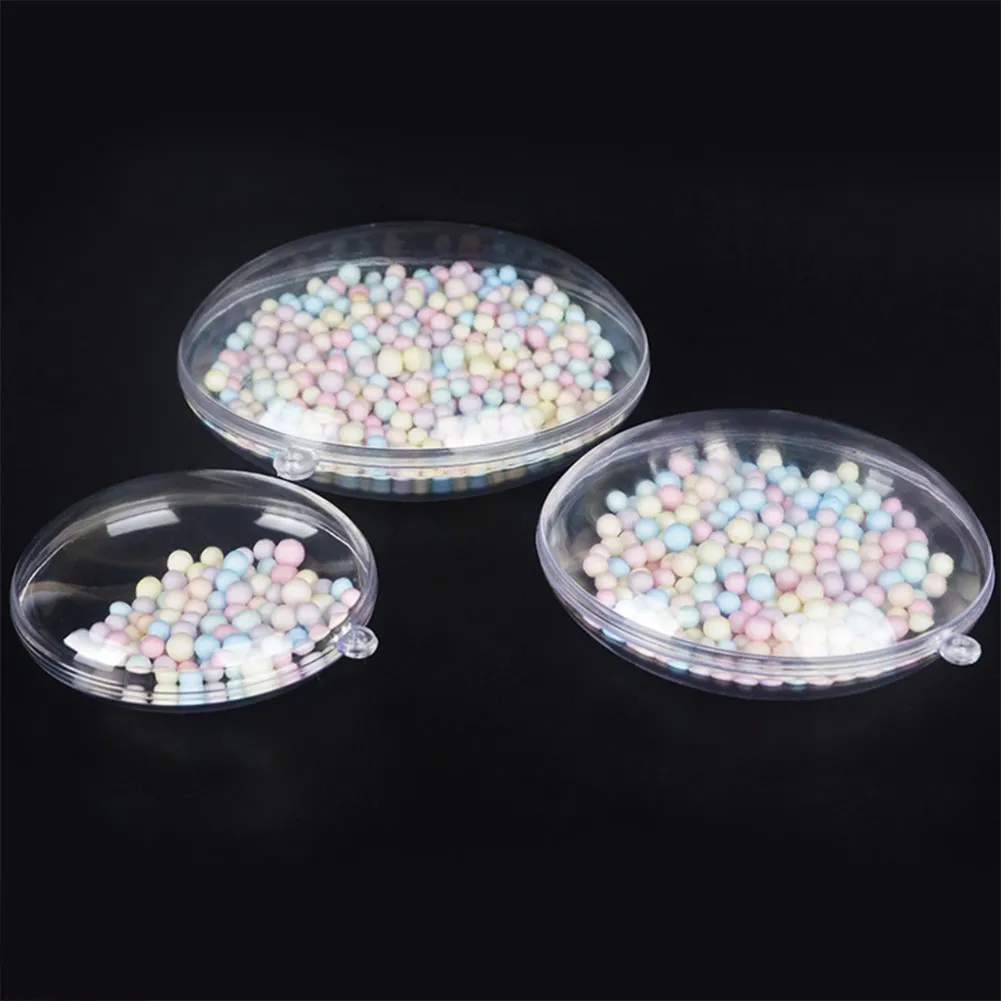 10Pcs 7/9/11cm Plastic Transparent Clear Flat Ball Home Decor Wedding Candy Christmas Gifts Box Wedding Christmas Home Decor