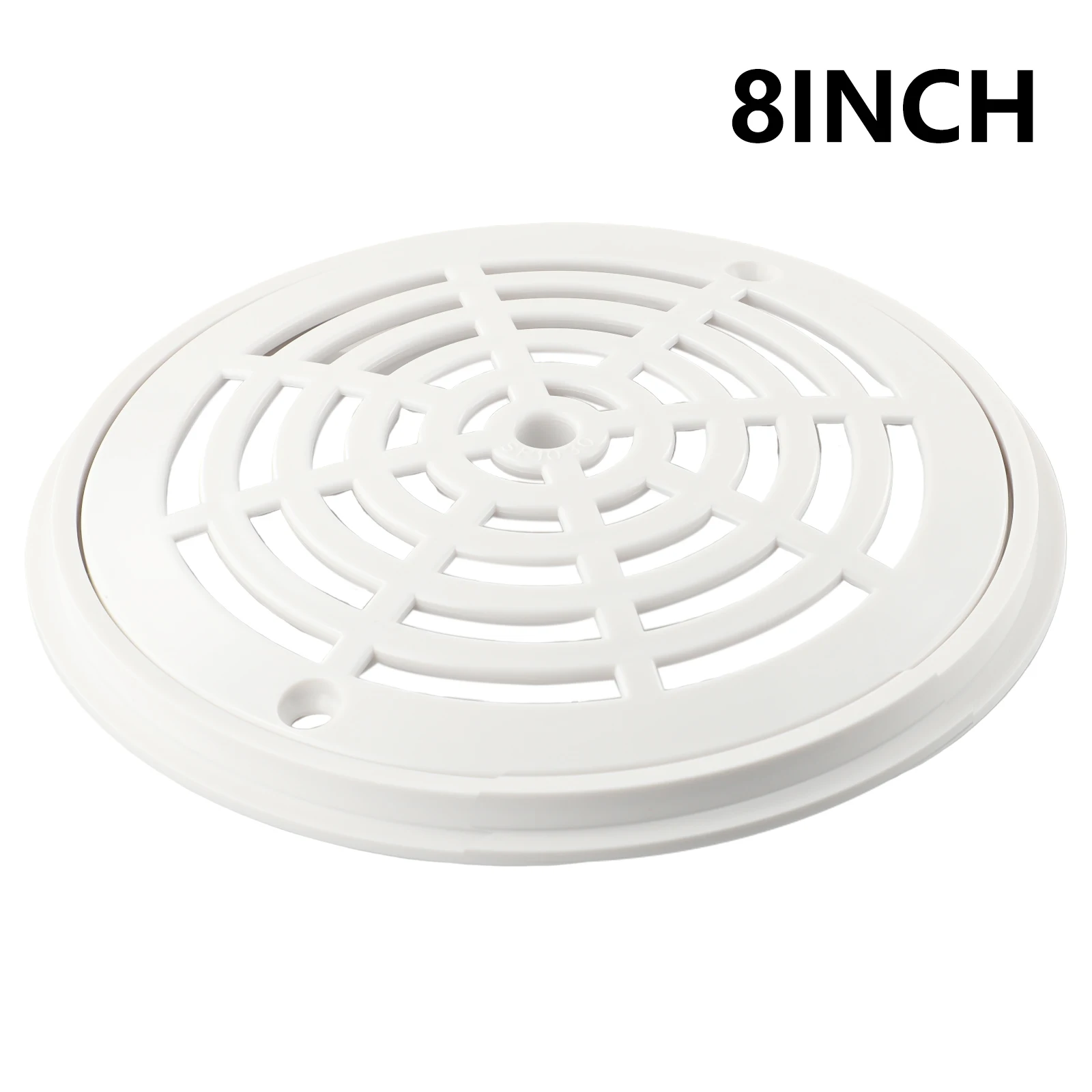 

None Drain Cover Swimming Pool Main Drain Cover Universal White With Screws 1 Set 203 Mm 8Inch Cover Replacement