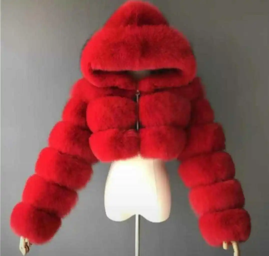 Hot style lady faux fox fur coat factory directly sell best quality with price long sleeves hoody |