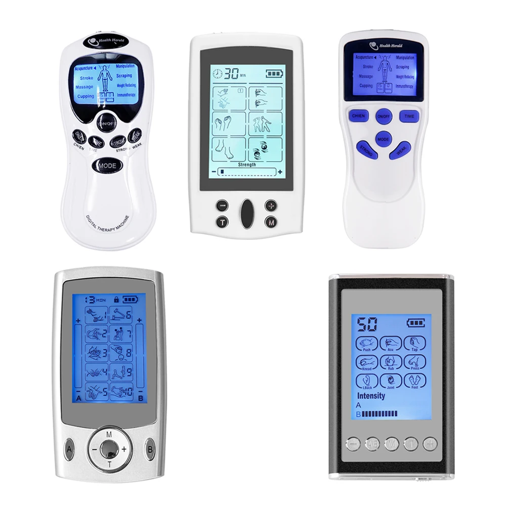 

5 Types Tens Massage Machine EMS Muscle Stimulator Acupuncture Pulse Physiotherapy Body Massager Fat Burner Health Care Tools