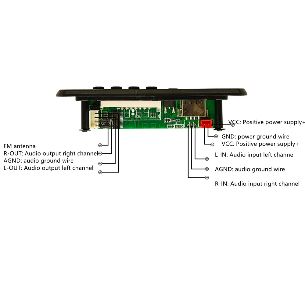 best mp3 player 2*15W/2*25W Amplifier MP3 Player Module Bluetooth-compatible 5.0 Decoder Board 12V Amplifier Car FM Radio Module mp3 players android mp3 player