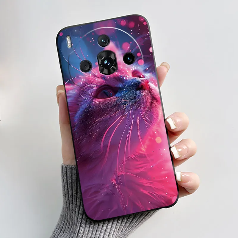 Aesthetic Fashion Cat Black Soft Silicone Shockproof Phone Case