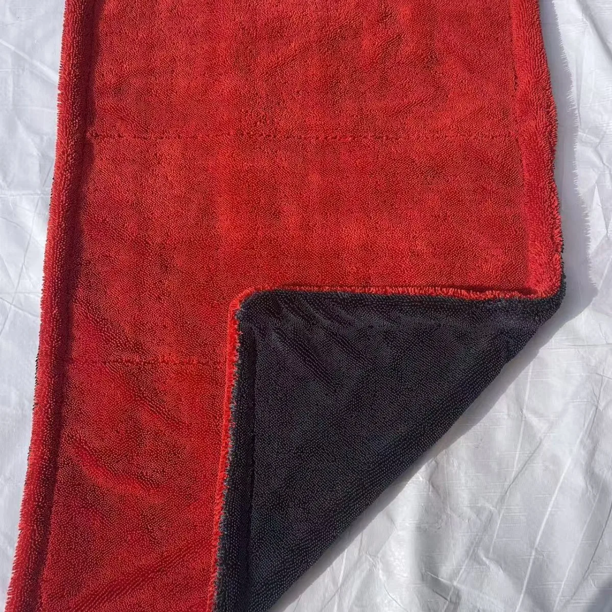 1000GSM 40x60cm 양면 초흡수성 셔닐 마이크로파이버 자동차 건조 타월 두꺼운 부드러운 차량용 타월