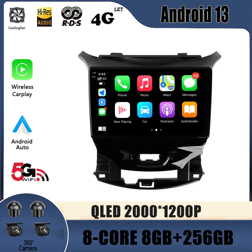 

Android 13 For Chevrolet Cruze 2 2015 - 2023 Radio Stereo Multimedia Player GPS Navigation 5G wifi No 2din