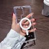 Magnetic Wireless Charging Case For Samsung Galaxy S25 S24 S23 S21 FE S22 Ultra Plus Soft TPU Edge Hard Acrylic Clear Back Cover 1