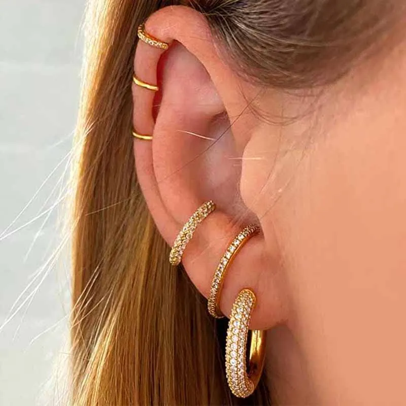 Sterling Silver Stud Earrings 925 Sterling Silver Needle Minimalist Crystal Stud Earrings for Women Piercing Earring Party Luxury Jewelry Fine Accessories