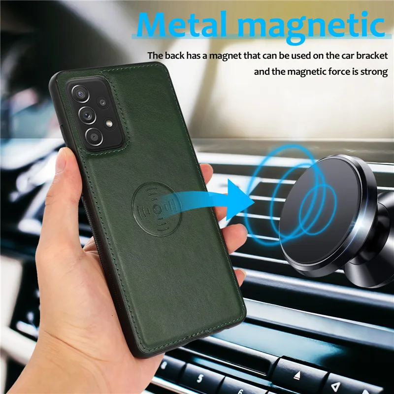 Elegant Magnetic Flip Leather Wallet Phone Case with Card Holder
