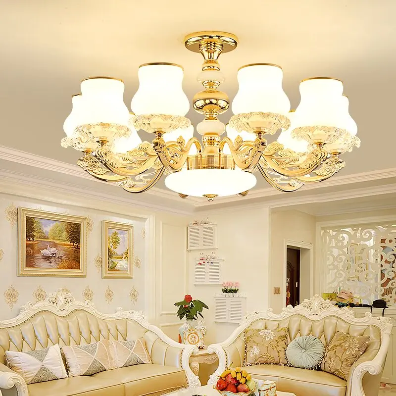 Modern Living Room Ceiling Light European Hall Lamps Dining Room Bedroom Chandelier Light Luxury Atmospheric Lighting Fixtures