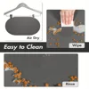 1Pcs Pet Solid Color Oval Mat Absorbent Food Pad Non-Slip Quick-dry Water Fountain Rug For Pet Dog Cat Home Room Supplies 5