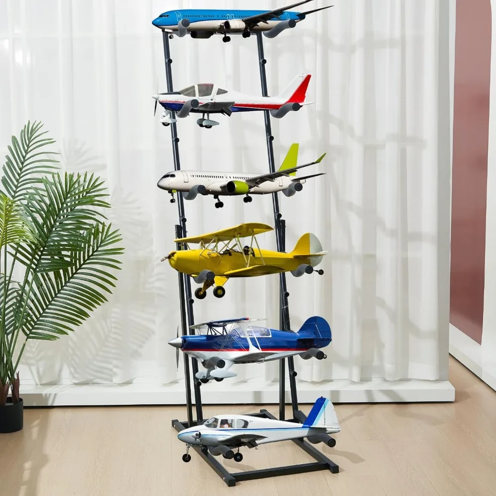 rc airplanes storage rack model airplane display stand 18" with adjustable shelves holds multiple remote control plane