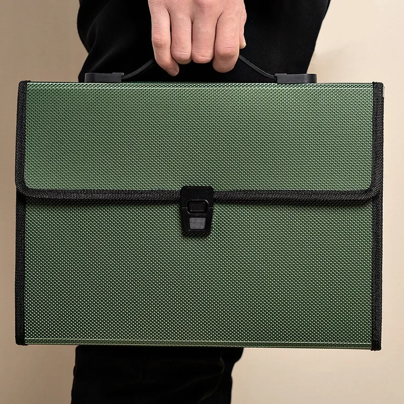 A4 Multi-layer Folder Large-capacity Accordion Expanding File Folders Tote Bag for Office Storage Briefcase Document Organizer