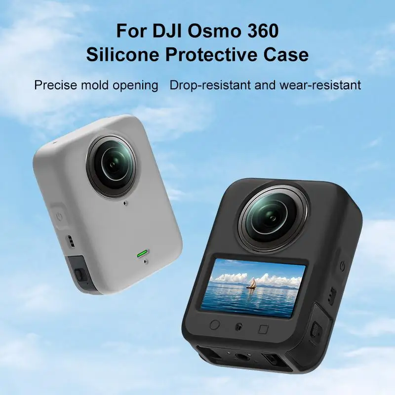 PULUZ for DJI Osmo 360 Silicone Body Protective Cover with Lens Cover