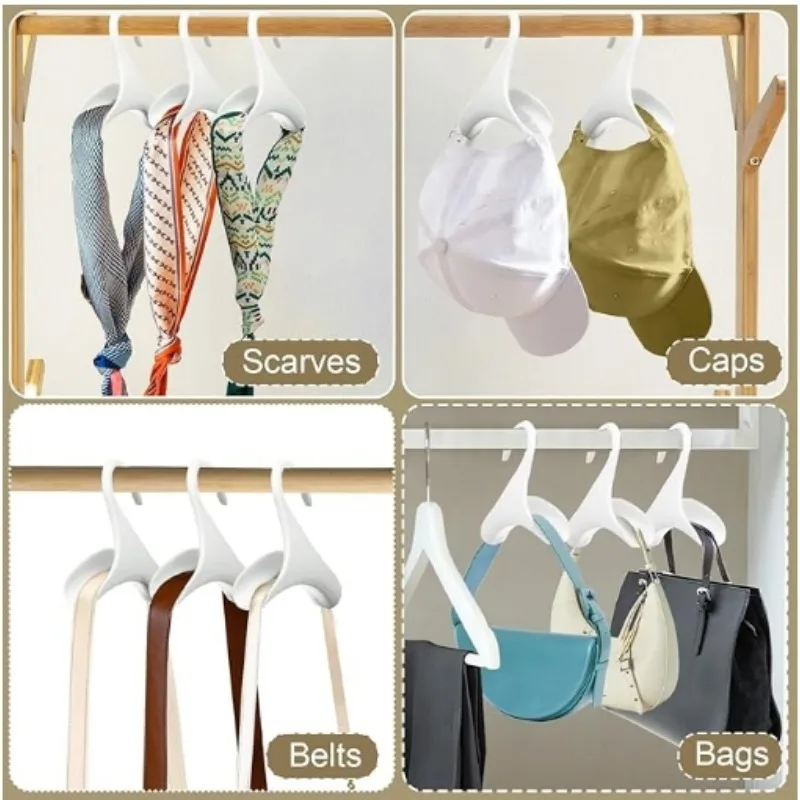 10/20/30pcs Hook Set Widen Hangers Hat Scarf Shawls Purse Handbag Storage Holder Wardrobe Organizer Bag Rack Storage Hangers 3